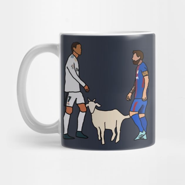 Ronaldo and Messi Goat drawing by Soccer T’s